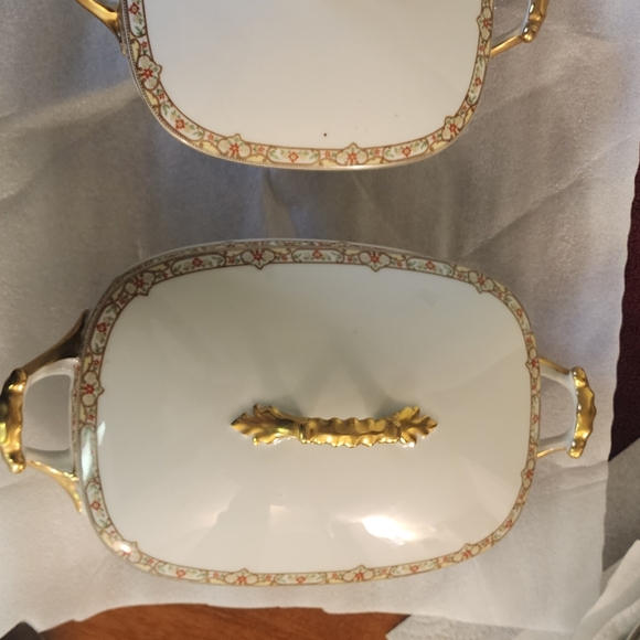 24k Gold Antique Vignaud Limoges France- Pattern VIG167. Serving dishes. - Picture 7 of 16